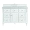 James Martin Vanities 48'' Single Vanity, Bright White w/ 3 CM Eternal Jasmine Pearl Quartz Top 424-V48-BW-3EJP - alternate 1